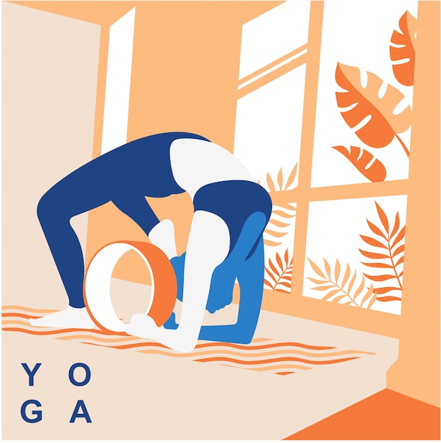 Vector yoga vector illustration background