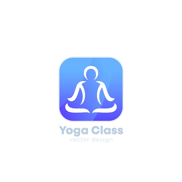Векторный логотип йоги для приложений