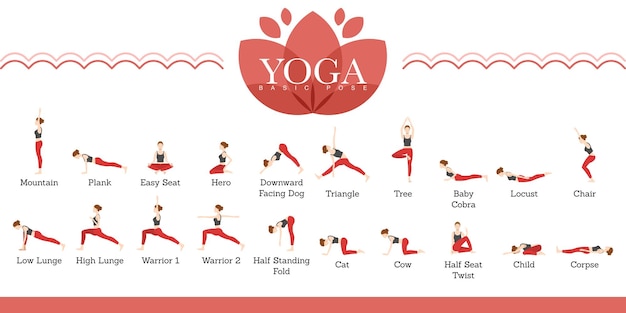 Yoga vector set collection graphic design