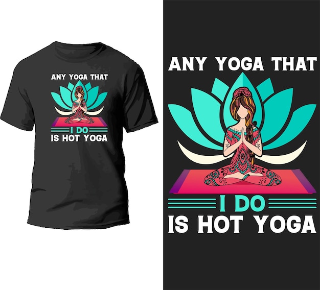 Yoga vintage t-shirt ontwerp