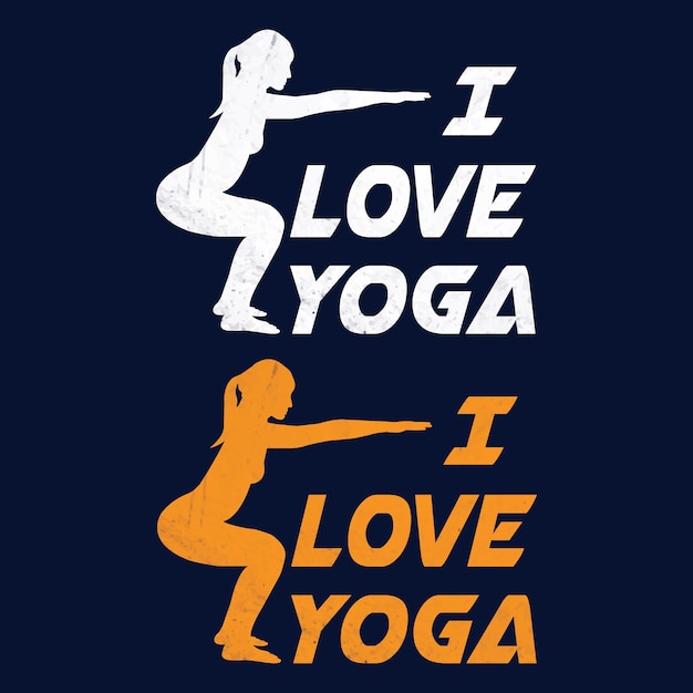 Yoga vintage t-shirtontwerp Premium Vector