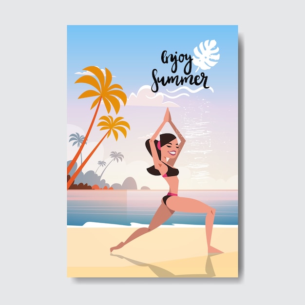 yoga vrouw poster