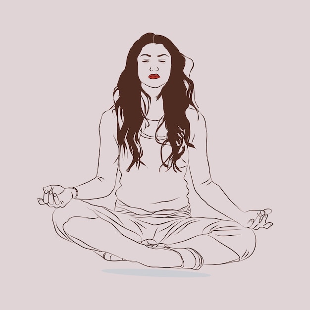 yoga vrouw vector kunst