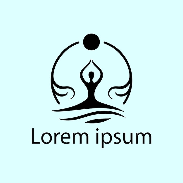 a yoga wellness logo design