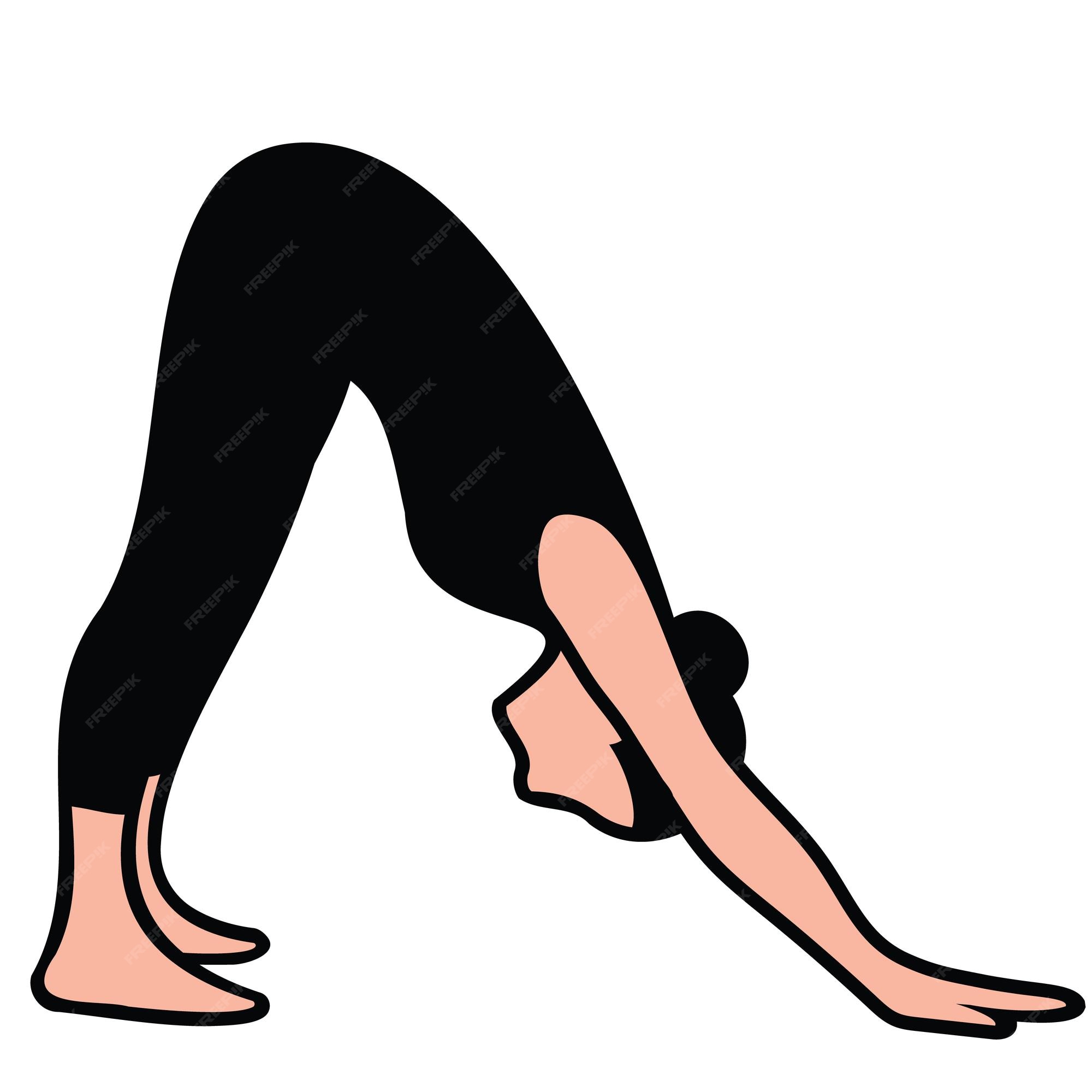 downward dog yoga pose clipart