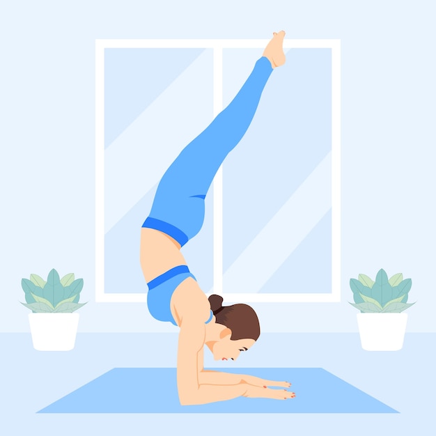 Yoga women exercising in yoga poses