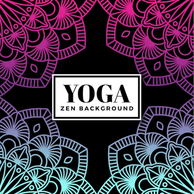 Yoga and zen background design with mandala