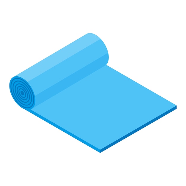 Yogamat pictogram Isometrisch van yogamat vector pictogram voor webdesign geïsoleerd op een witte achtergrond