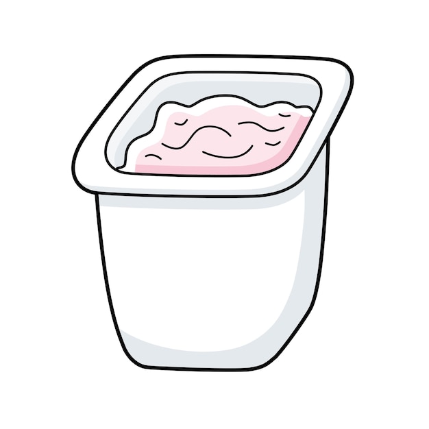 Vector yogurt cup