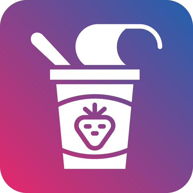 Vector yogurt icon style