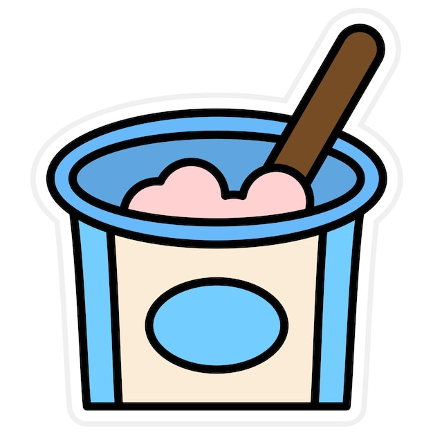 Vector yogurt icon vector image can be used for morning and breakfast