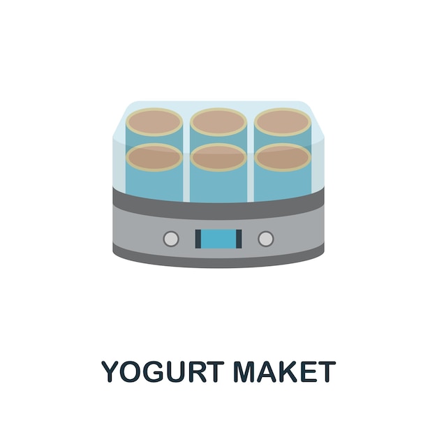 Yogurt Maket icon Simple element from kitchen appliances collection Creative Yogurt Maket icon for web design templates infographics and more