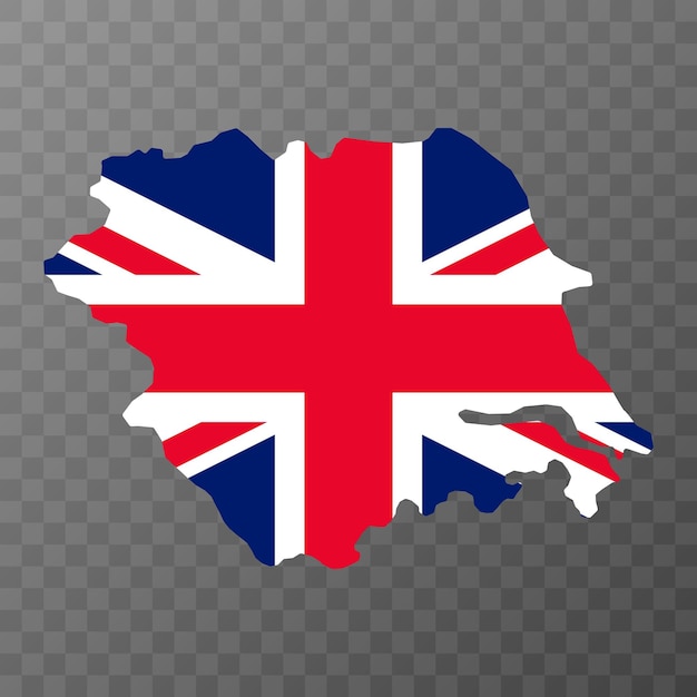 Yorkshire en de Humber Engeland Uk regio kaart Vector illustratie