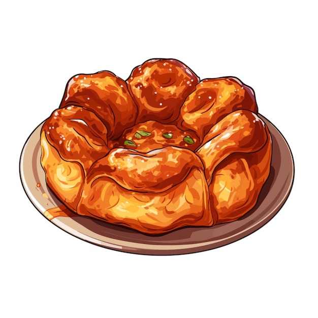Yorkshire pudding vector op witte achtergrond