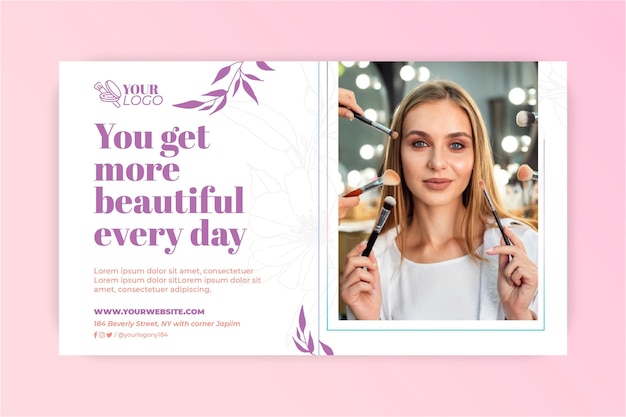 You are beautiful make-up banner