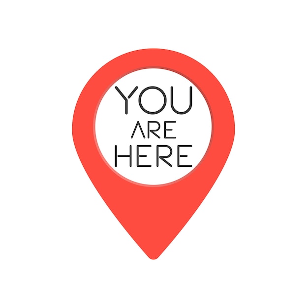 You Are Here Location Pointer Pin Vector illustration