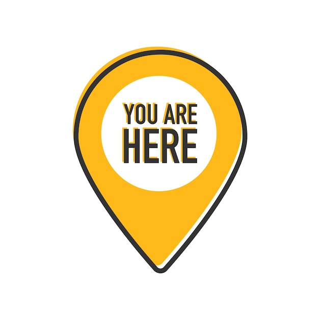 You Are Here Location Pointer Pin Vector illustration