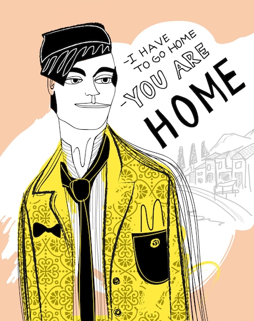 Vector you are home illustration