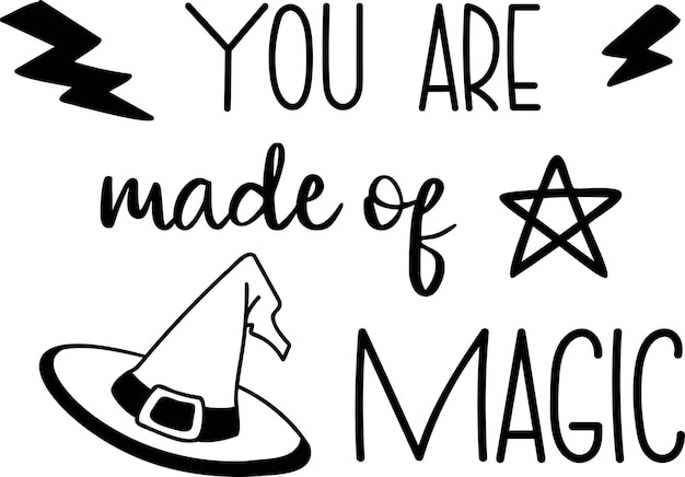 You are made of magic レタリング イラスト