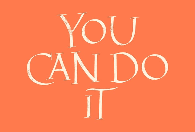 You can do it hand drawn lettering