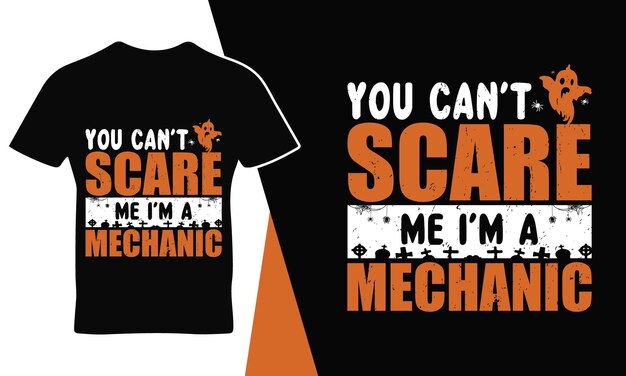 You can't scare me quote halloween t-shirt design template design vector