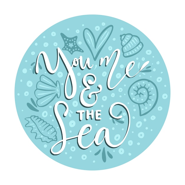 You me the sea Vector card