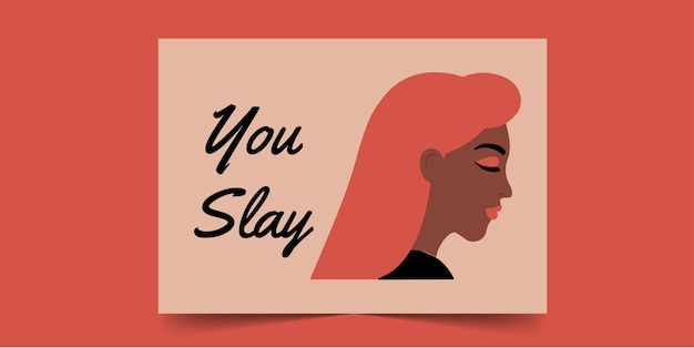 You Slay アフリカの女性のためのグリーティング カード