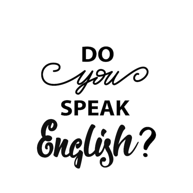 Do you speak English? banner 