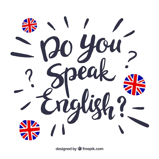 Do you speak english lettering background