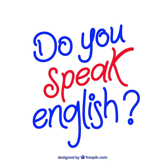 Do you speak english lettering background