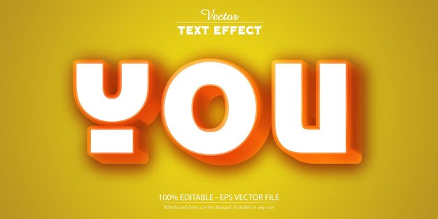 You text effect editable cartoon text style