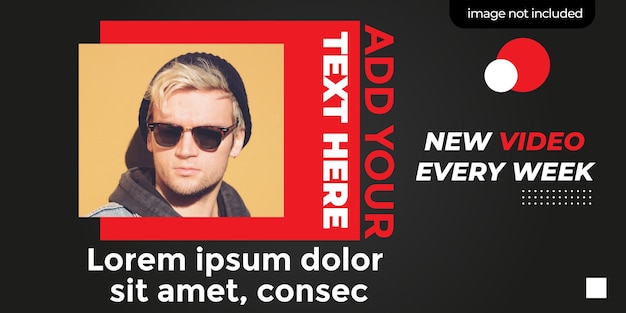 Дизайн шаблона эскиза You Tube