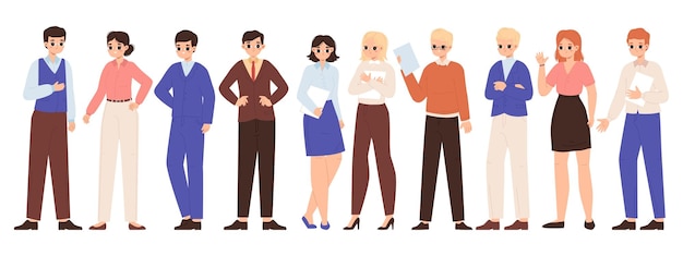 Vector young adult business characters secretary managers in suit corporate office adults start up entrepreneur person at work snugly vector characters