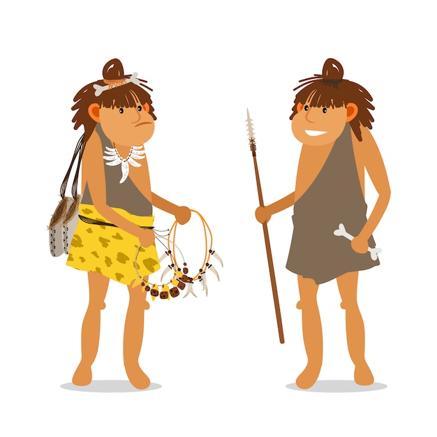 Vector young ancient girls