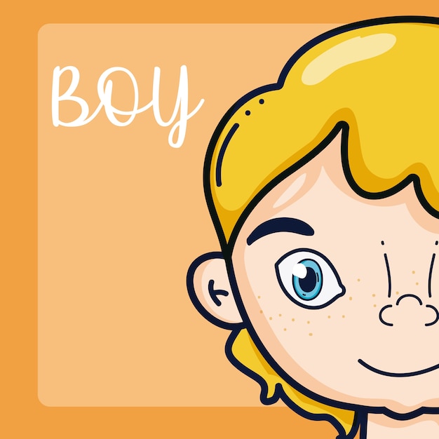 Young boy cartoon