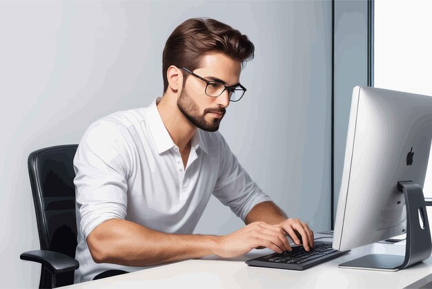 young businessman in the officeyoung businessman in the officebusinessman working on computer