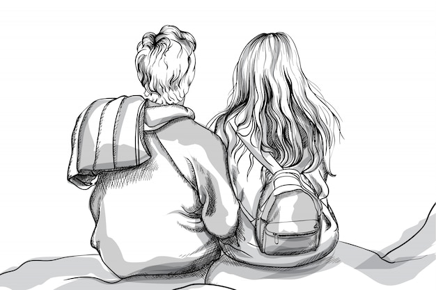 Couple Drawing Images - Free Download on Freepik