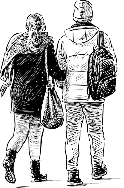 Young couple on a stroll