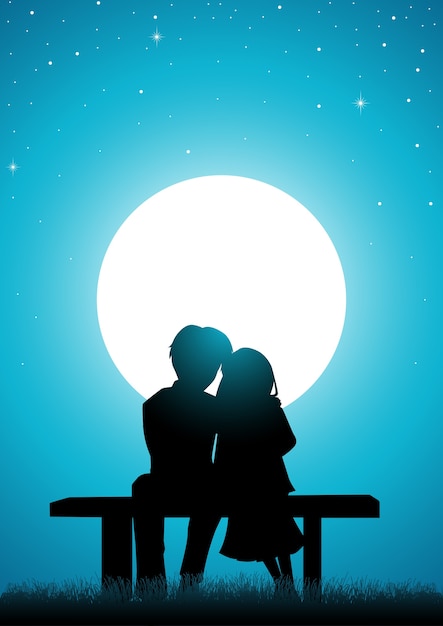 Vector young couple