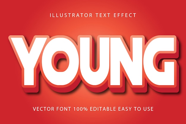 Young Editable Text Effect