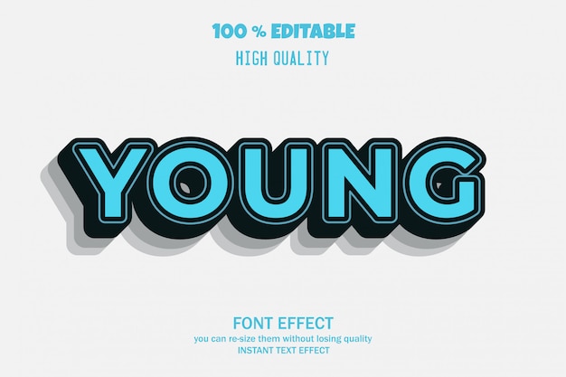 Young font effect