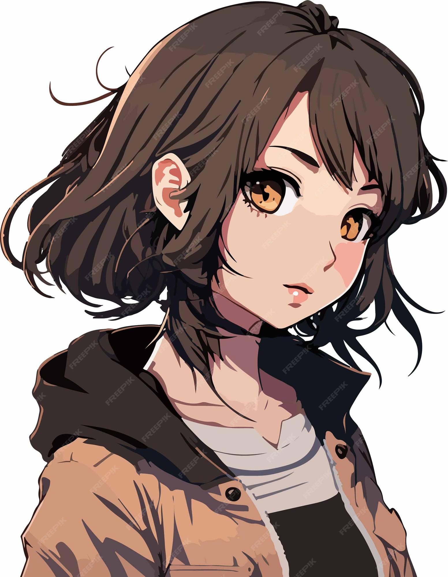 Premium Vector  Anime girl face