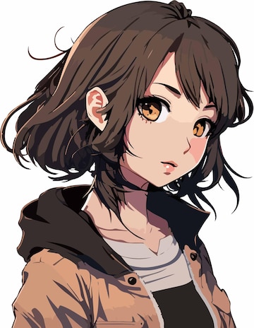 Premium Vector | Young girl anime style character vector illustration  design. manga anime girl