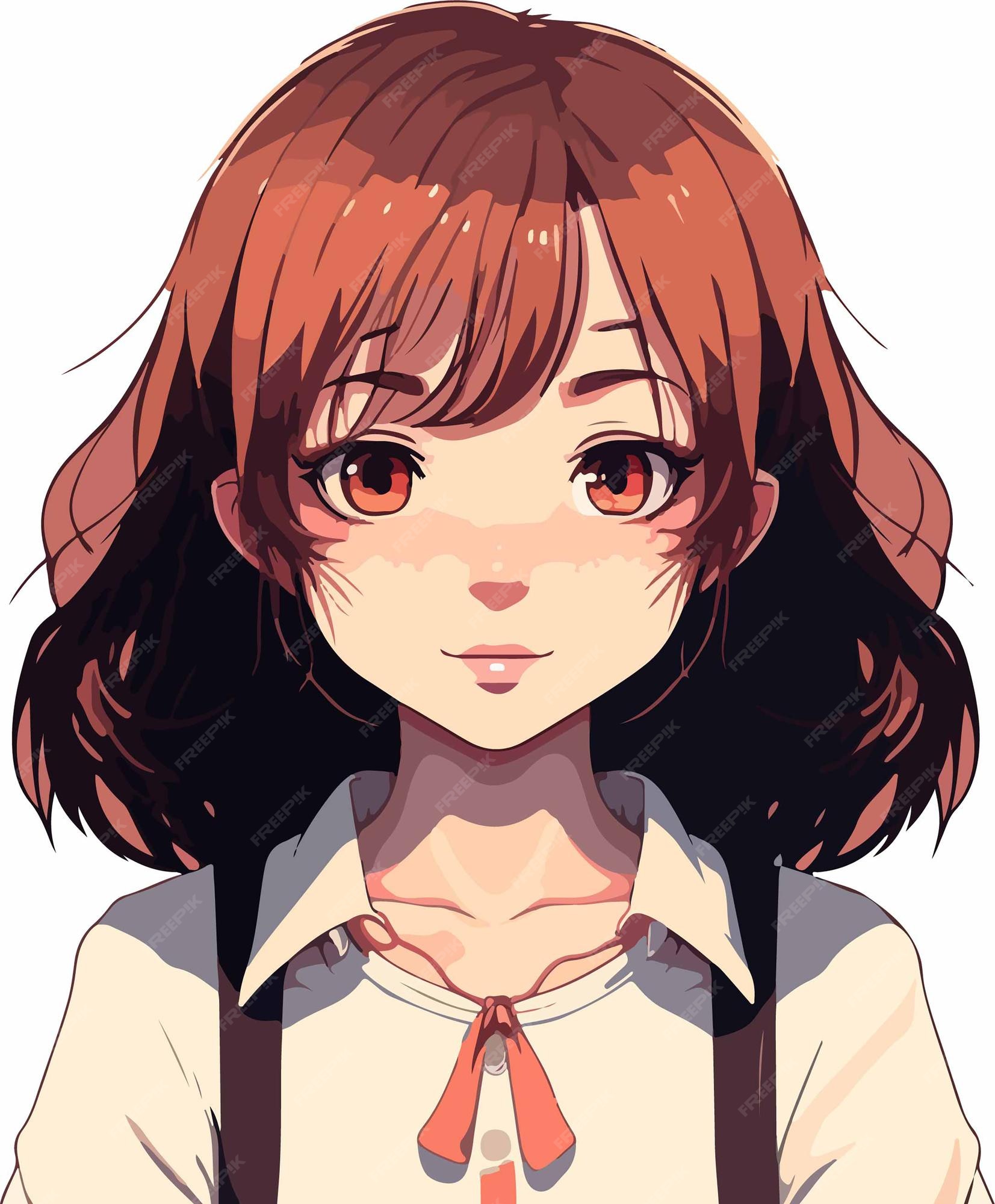Premium Vector Anime girl with heart