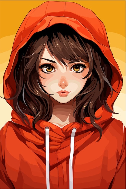 young girl anime style character vector illustration design Manga Anime girl