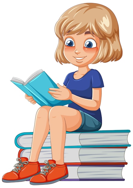 young girl enjoying a good book