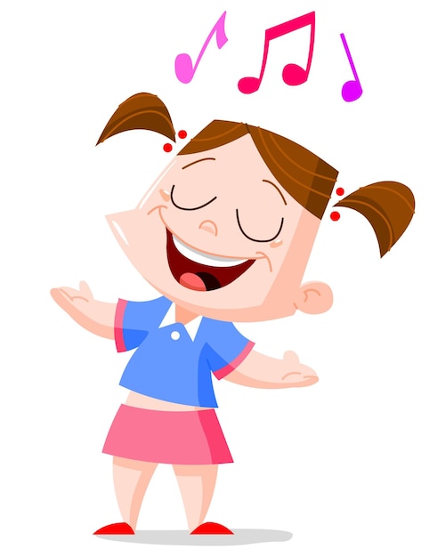 young girl singing