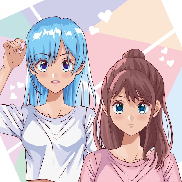 若い女の子のキャラクター