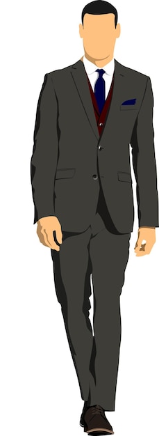 Vector young handsome man businessmanvector illustration