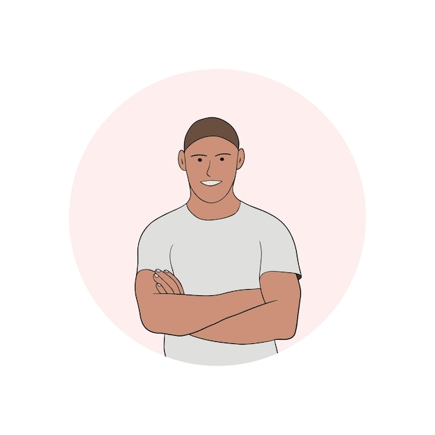 Vector young handsome man illustration